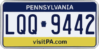 PA license plate LQQ9442