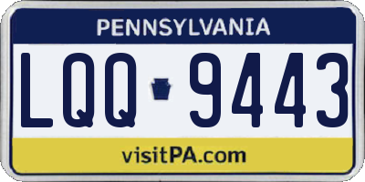 PA license plate LQQ9443