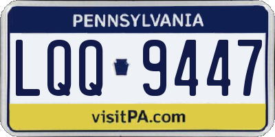 PA license plate LQQ9447