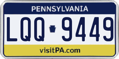 PA license plate LQQ9449