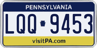 PA license plate LQQ9453