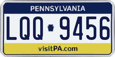 PA license plate LQQ9456