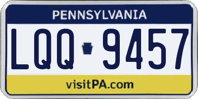 PA license plate LQQ9457