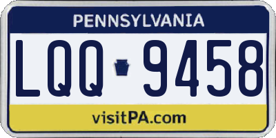 PA license plate LQQ9458