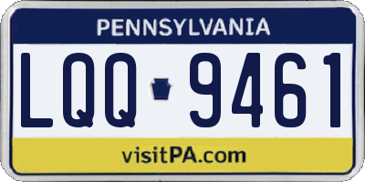 PA license plate LQQ9461