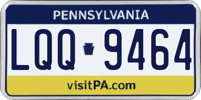 PA license plate LQQ9464