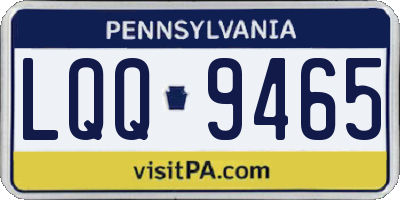 PA license plate LQQ9465
