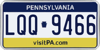 PA license plate LQQ9466