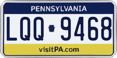 PA license plate LQQ9468