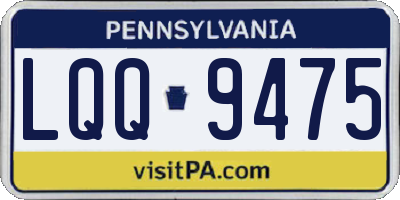 PA license plate LQQ9475