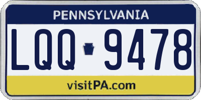 PA license plate LQQ9478