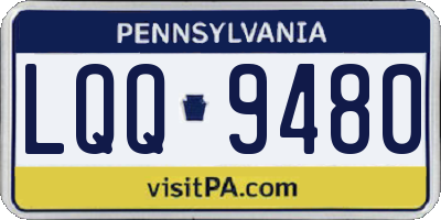 PA license plate LQQ9480