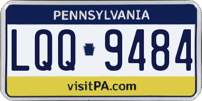 PA license plate LQQ9484