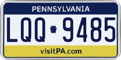 PA license plate LQQ9485