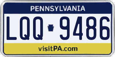 PA license plate LQQ9486