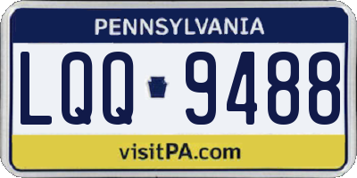 PA license plate LQQ9488