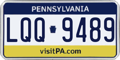 PA license plate LQQ9489