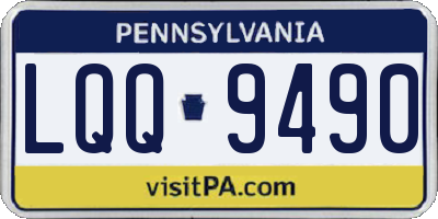 PA license plate LQQ9490