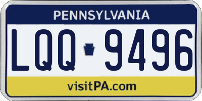 PA license plate LQQ9496