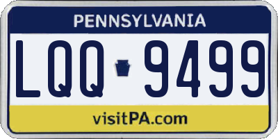 PA license plate LQQ9499