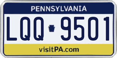 PA license plate LQQ9501