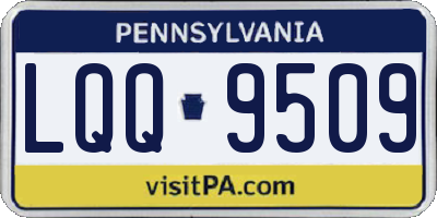 PA license plate LQQ9509