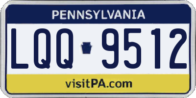 PA license plate LQQ9512