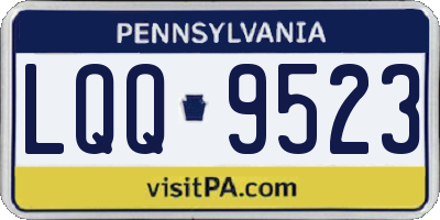PA license plate LQQ9523