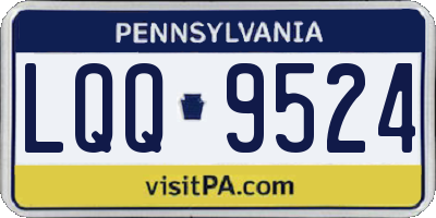PA license plate LQQ9524