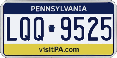 PA license plate LQQ9525
