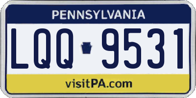 PA license plate LQQ9531