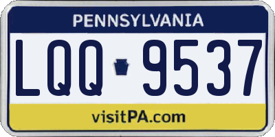 PA license plate LQQ9537