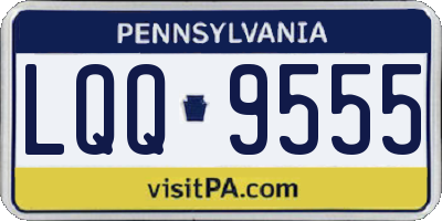 PA license plate LQQ9555