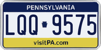 PA license plate LQQ9575