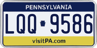 PA license plate LQQ9586