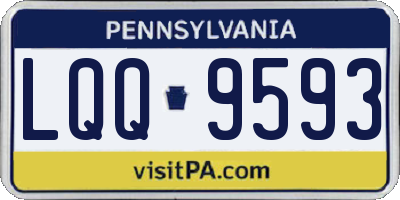 PA license plate LQQ9593