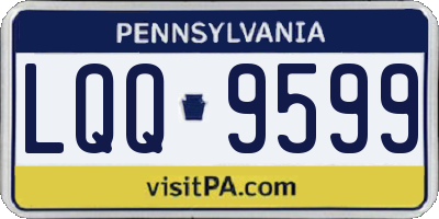 PA license plate LQQ9599