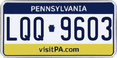 PA license plate LQQ9603