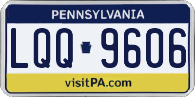 PA license plate LQQ9606