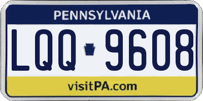 PA license plate LQQ9608
