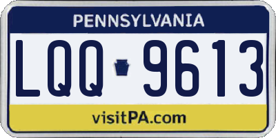 PA license plate LQQ9613