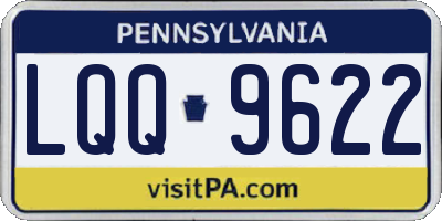 PA license plate LQQ9622