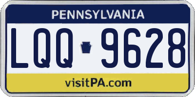 PA license plate LQQ9628