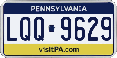 PA license plate LQQ9629