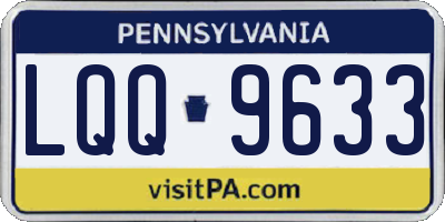 PA license plate LQQ9633