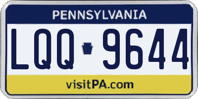 PA license plate LQQ9644
