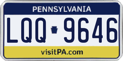 PA license plate LQQ9646