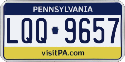 PA license plate LQQ9657