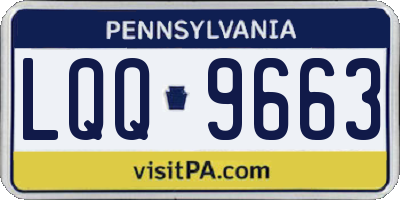 PA license plate LQQ9663