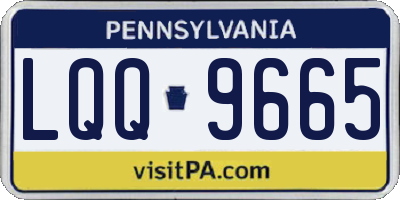 PA license plate LQQ9665